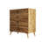 Rustic Bohemian Dresser with 4 Drawers, Walnut Color, 31.5 x 35.7 x 17.7 inches | 100% Melamine Coated Particle Board, Thickness: 0.7 inches | Numerous Shelves, Wall-Mountable, Durable Plastic Legs, Stylish Storage Solution-486652396