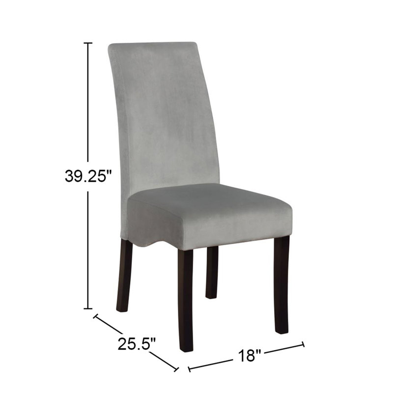 Set of 2 Velvet Upholstered Dining Side Chairs