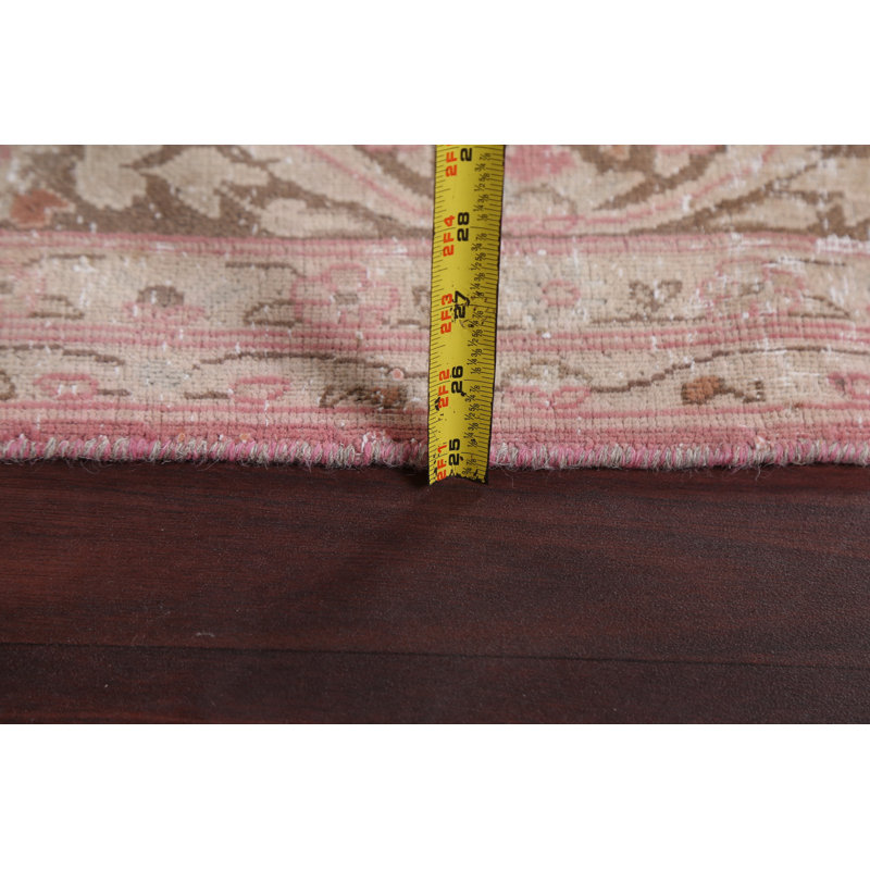 Ranvit One-of-a-Kind 7'10" X 10'6" 1950s Wool Area Rug in Pink