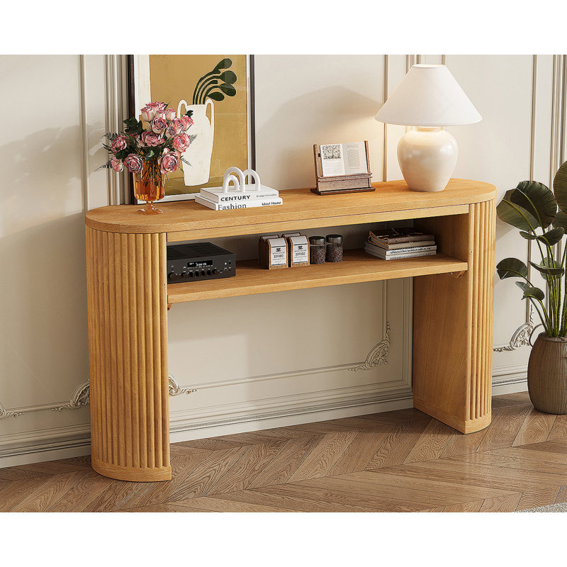 Console rustique avec pieds cannelés Trexm