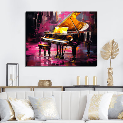 " Yellow And Purple Piano Jazzed Keys "