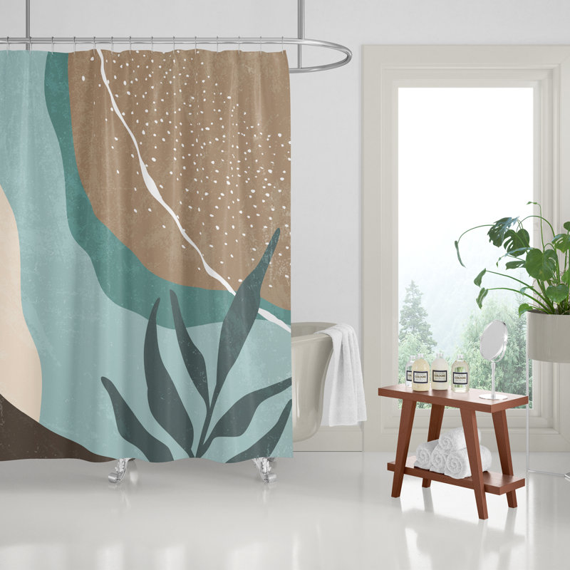 Rideau de douche Zizi Mid-Century, Brun