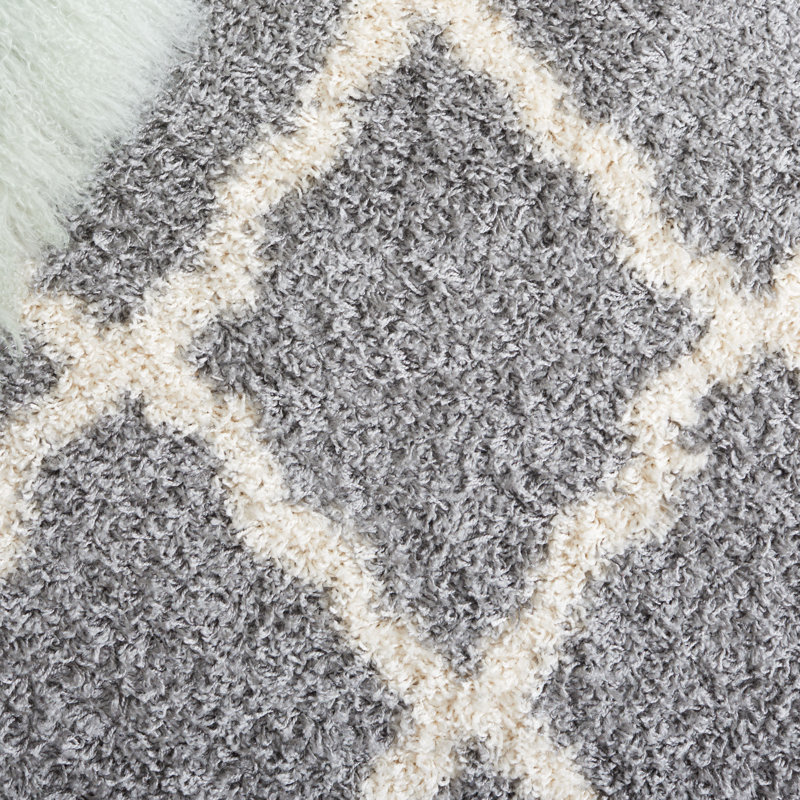 Alonnah Shag Performance Geometric Rug, Square 8'