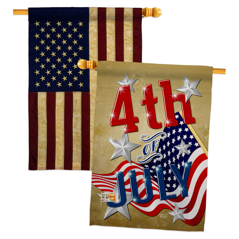 Drapeau de maison en polyester à 2 côtés 40 x 28 po