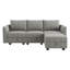 Canapé modulaire en L rembourré avec siège de rangement Manusite-1466282094