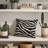 Black Zebra Animal Print Silk Reversible Throw Pillow-1717089385