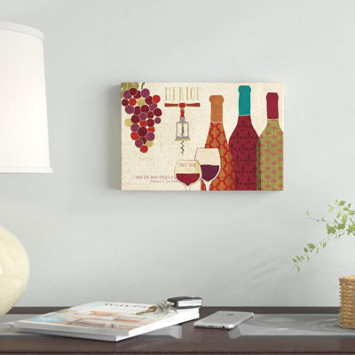 Wine Collage II by Veronique Charron - No Frame Print on Canvas