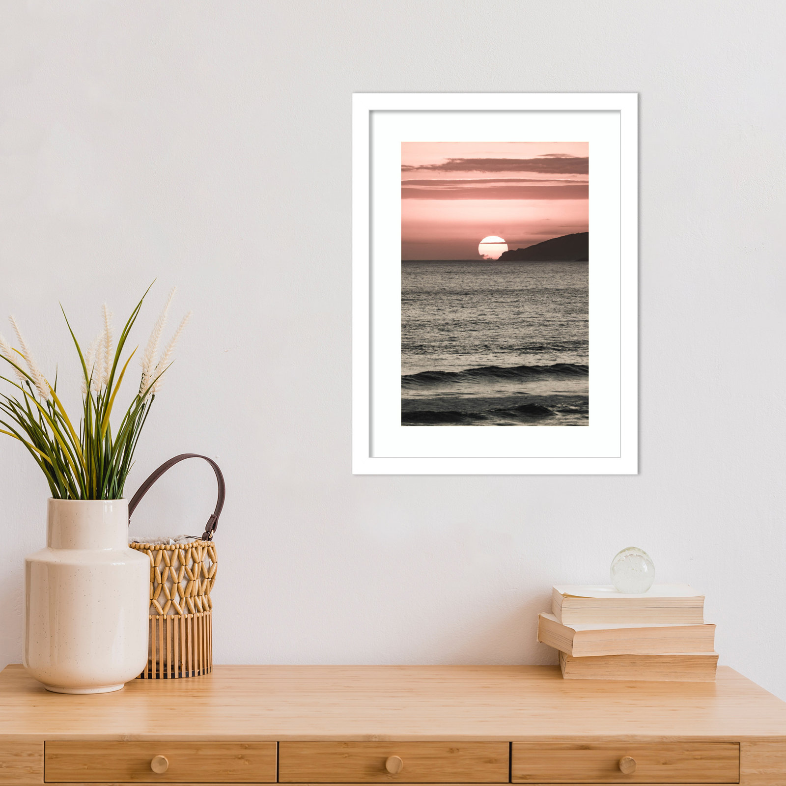 Daisey "Melting Skies" Print, White, 17" H x 13" W