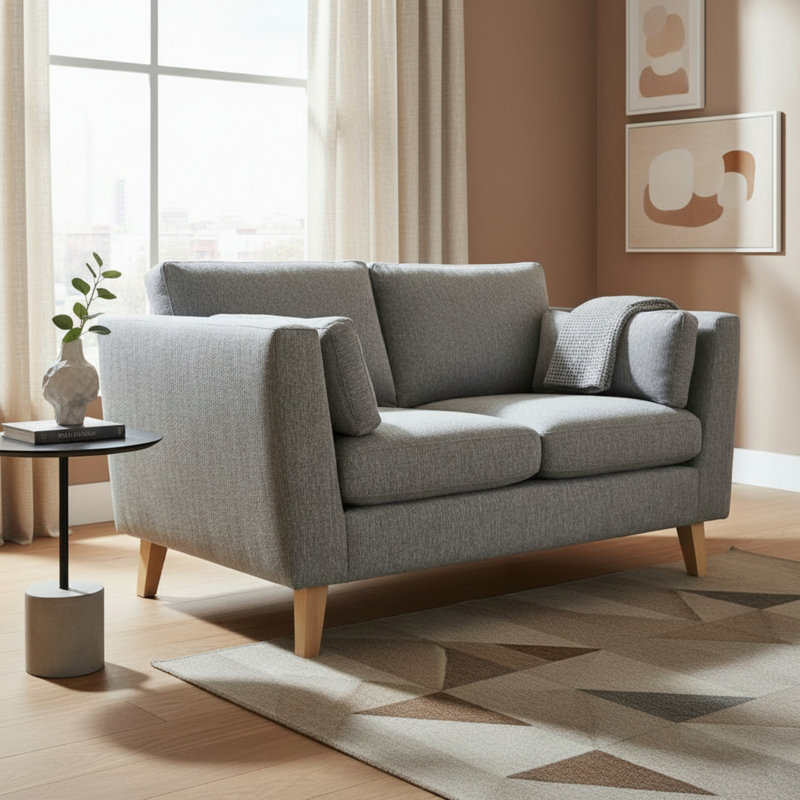Aida 2 Seater sofa, Portland Woven - Grey
