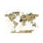 World Map Gold Leaf by Chris Paschke - Wrapped Canvas Print-1950759573