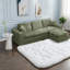 Canapé modulaire spacieux avec méridienne réversible, vert