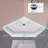 36" W X 36" D Acrylic Shower Base Neo Angle Corner Drain Shower Floor Tray in White with Non-slip Design