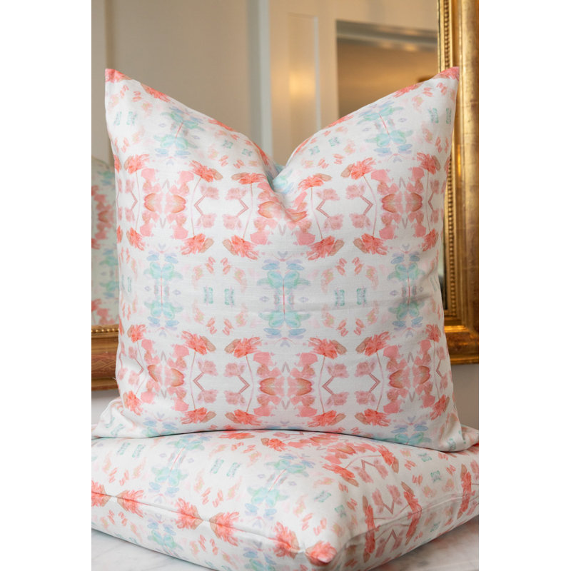 The Fields Strawberry Square Pillow Cover & Insert, 24"H x 24"W