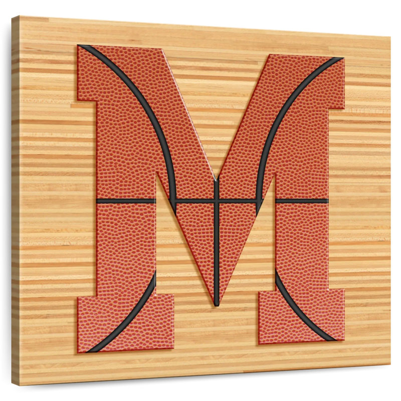 Tergel Basketball Letter M, 36" H x 36" W