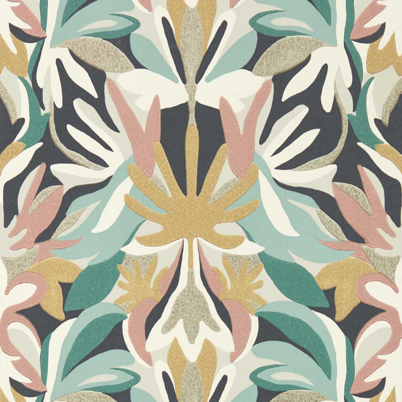 Melora 10.05m x 52cm Wallpaper Roll, Positano/Succulent/ Gold