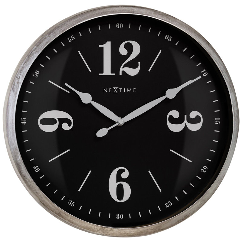 Metal Wall Clock, Black