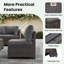 Ensemble de conversation modulaire en osier pour 6 personnes avec coussins-992035059-992035058