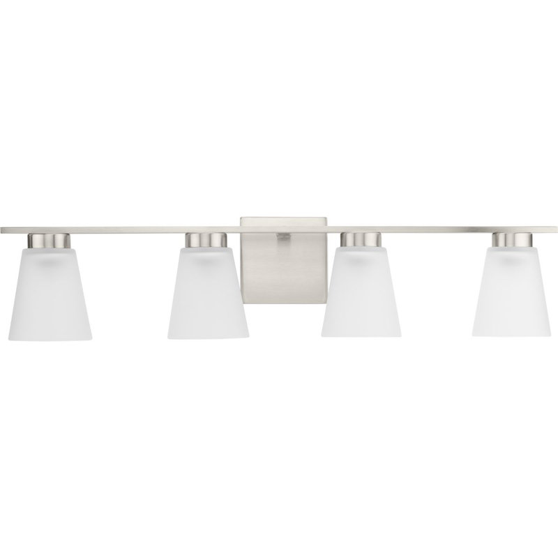Four-Light Transitional Vanity Light, Brushed Nickel