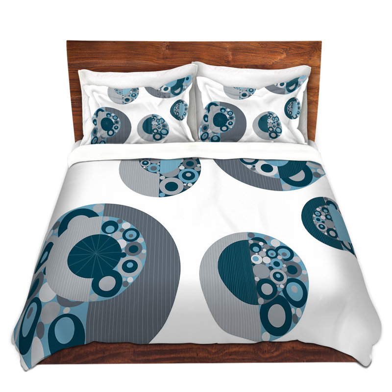 Ensemble de housse de couette circle around, 1 housse de couette grand + 2 taies standards