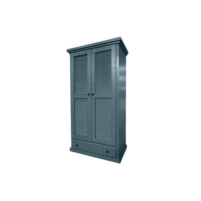 Armoire extra large en bois massif Farmhouse avec portes à volets