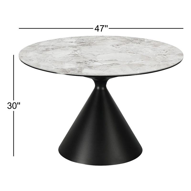 Table de salle à manger Nabia Donaji, Noir