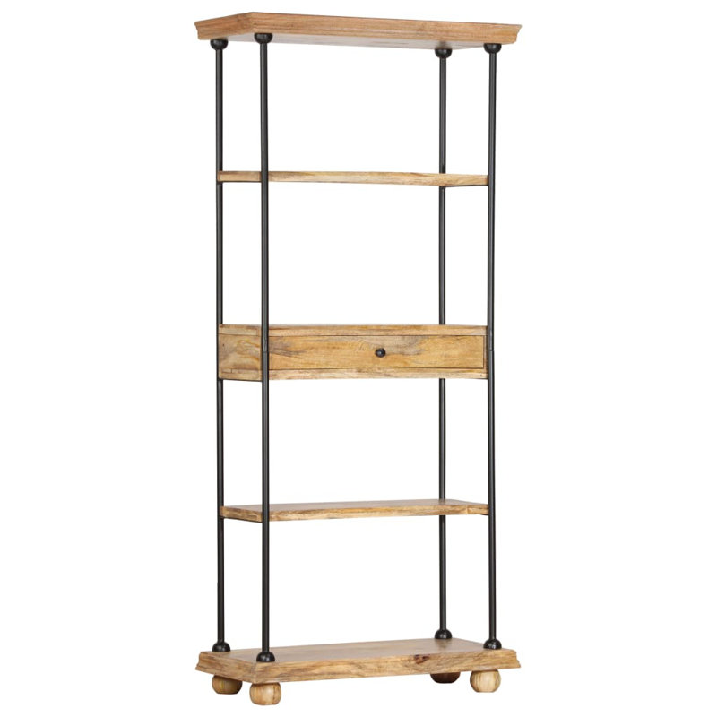 Goolsby 180cm H x 80cm W Solid Wood Etagere Bookcase