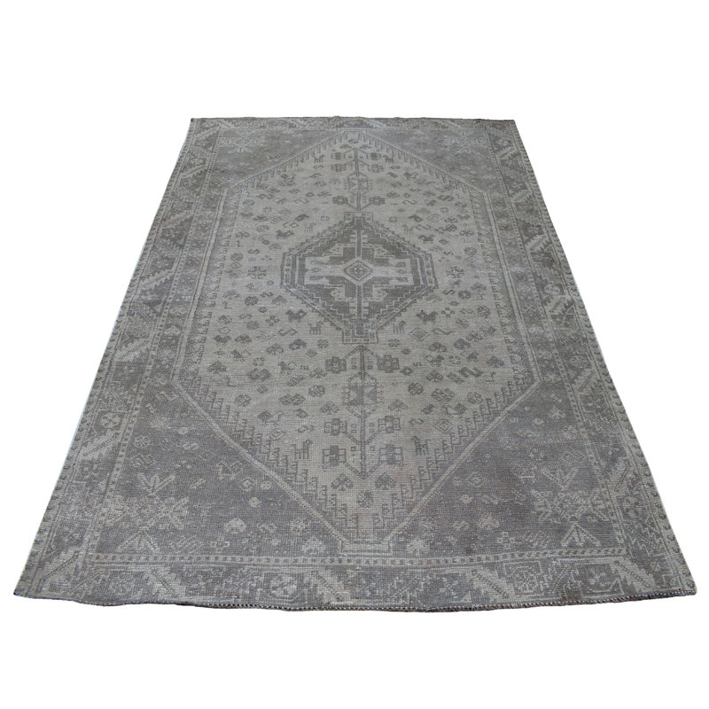 Armona One-of-a-Kind 5'1" X 7'4" 2010s Wool Area Rug in Grey