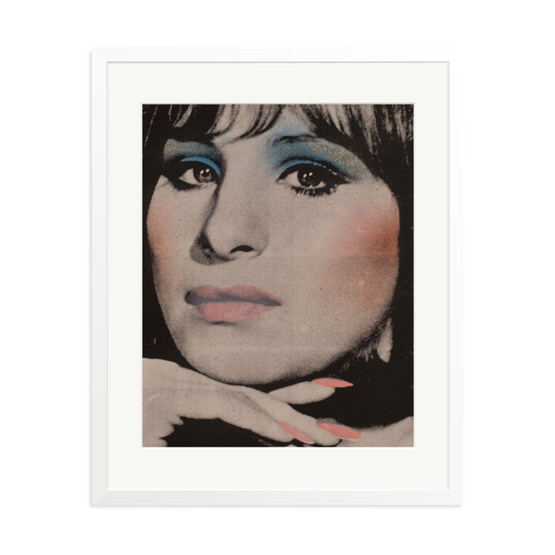 Barbara Streisand, 1969, 31" H x 25" W, White