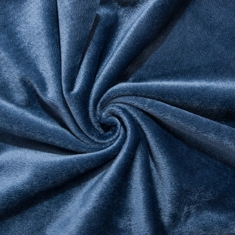 Square Zippered Throw Pillow Cover, Luxury Velvet Cover, Super Soft - NTBAY, Navy Blue