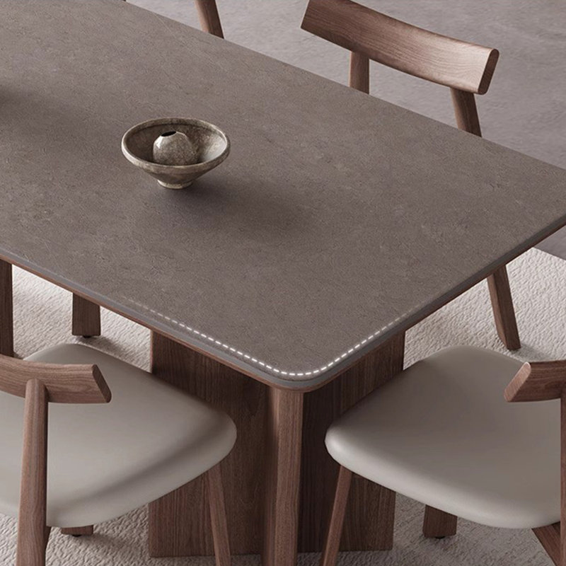 Ensemble de table de salle à manger en bois massif de style rétro français, H 29,52 po x L 55,11 po x l 31,49 po