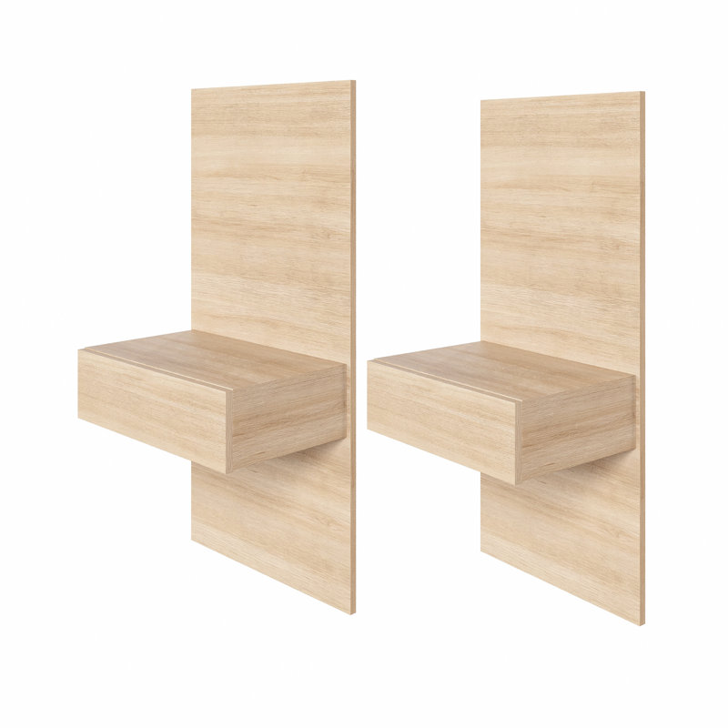 Floating Nightstand Extension Panels (Set of 2), Beige