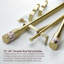 Tringle à rideaux double réglable Zaryan Gold-1343957654