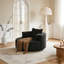 Fauteuil d'appoint pivotant à 360 ° avec 3 coussins amovibles-305425020