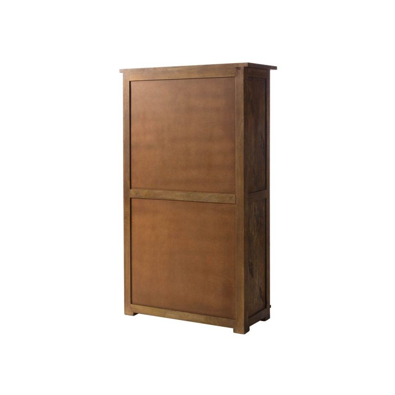 175 cm H x 100 cm W Solid Wood Standard Bookcase, Brown