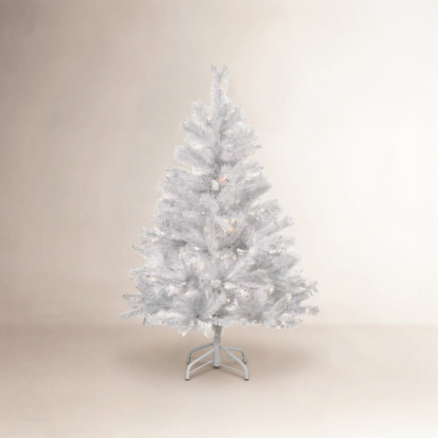 Pre-Lit White Pine Christmas Tree, 4.5'