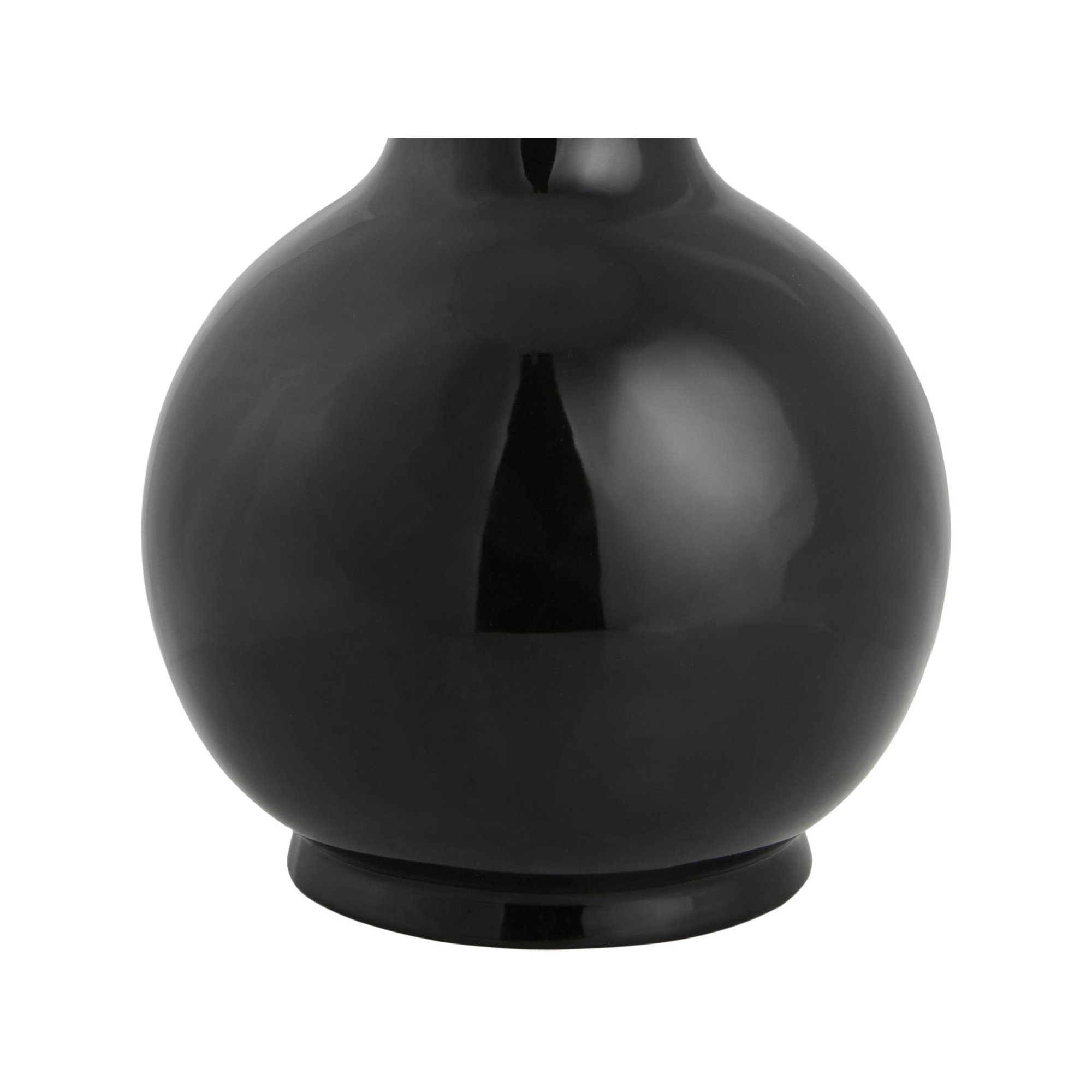 Maura Accent Table Lamp, Black, Beige, 22"H x 15"W x 15"D