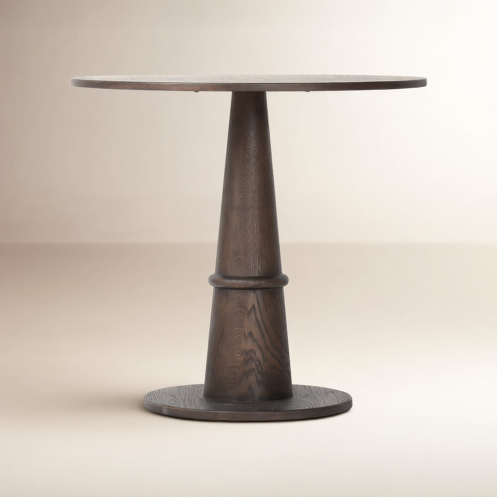 Beverly Oak Dining Table, Brown Oak Veneer, 30" H x 32" L x 32" W