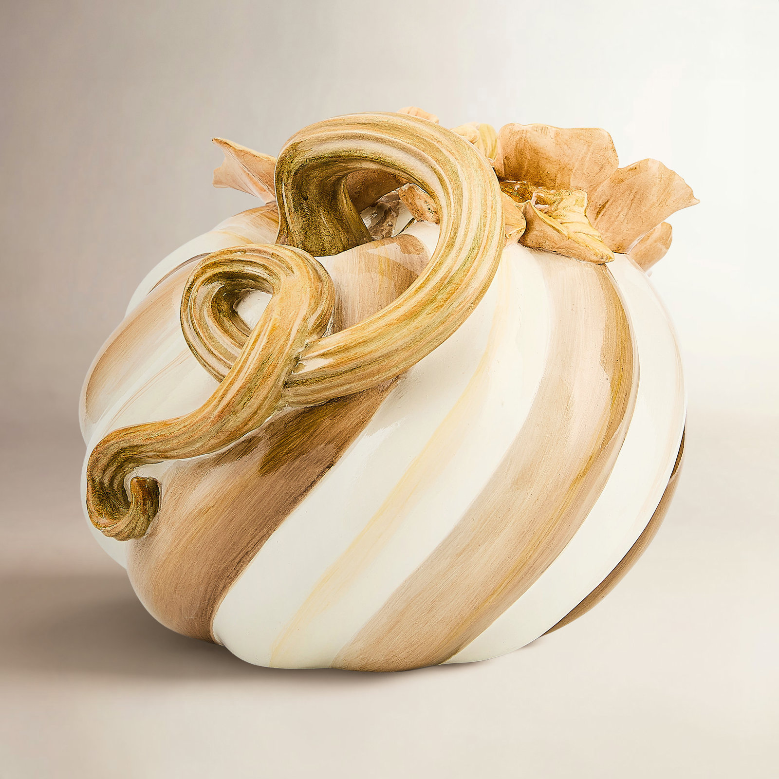 Mocha Swirl Twisted Stem Pumpkin