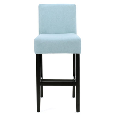 30-Inch Fabric Barstool With Solid Wood Frame (Set Of 2)