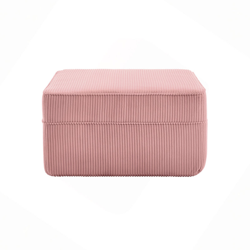 Martha Ottoman Corduroy, Pink