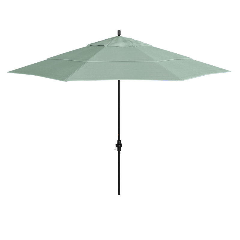 Parasol de marché 132 po Sunbrella, Tissage uni Sunbrella® palette brume