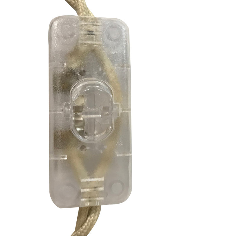 Cordon de lampe torsadée couvert de tissu, Blanc cassé