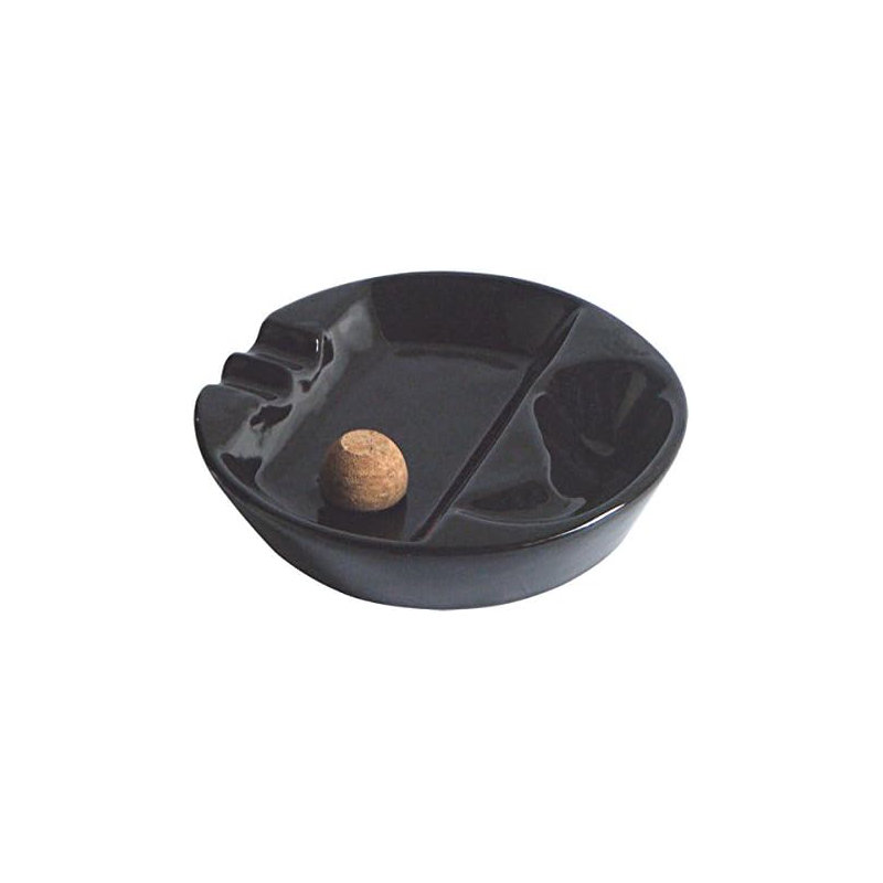 Pipe Black Ceramic Ashtray