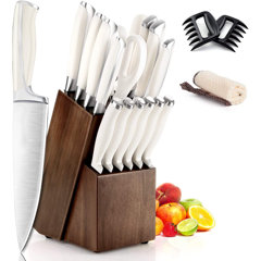 McCook MC35 11-Piece Kitchen Cutlery Knife Block Set with Built-in  Sharpener Stainless Steel