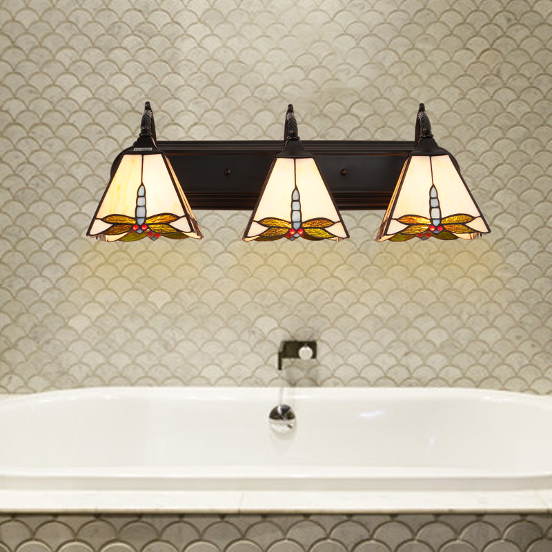 Éclairage pour meuble-lavabo 3 lumières 24 po 3 lumières Tiffany