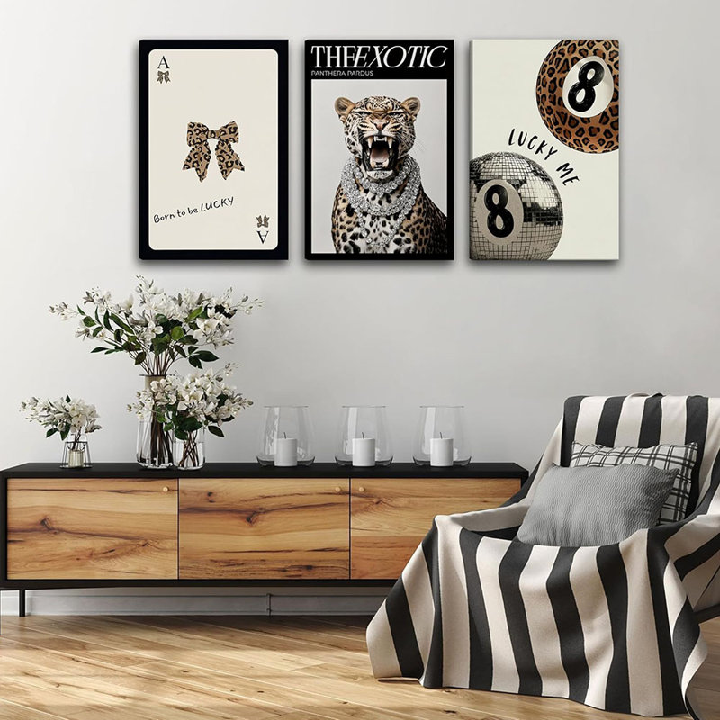 3 Piece Wrapped Canvas Print, 40cm H x 30cm W