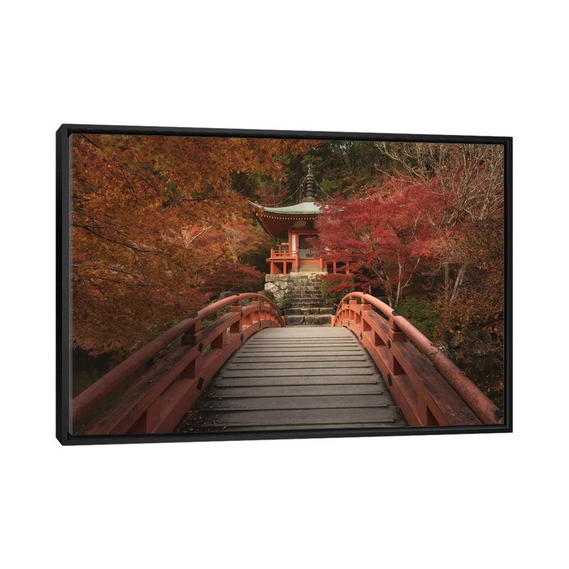 Autumn In Japan IV by Daniel Kordan - Print on Canvas, Black Framed, 152.5 cm H x 101.5 cm W