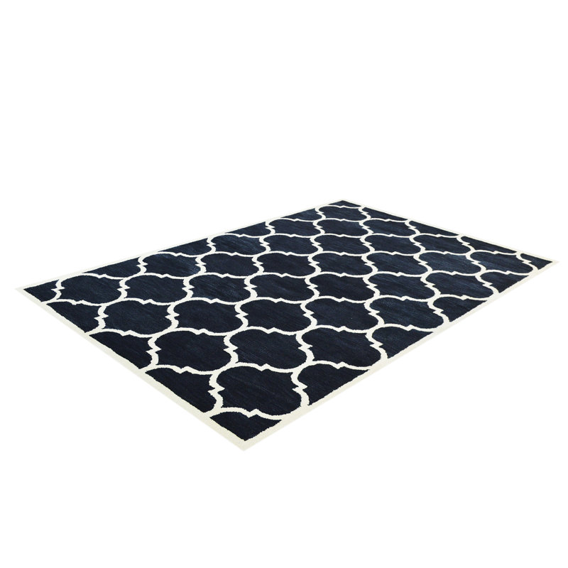 Florida Geometric Wool Hand Woven Area Rug, Rectangle 122 x 183cm