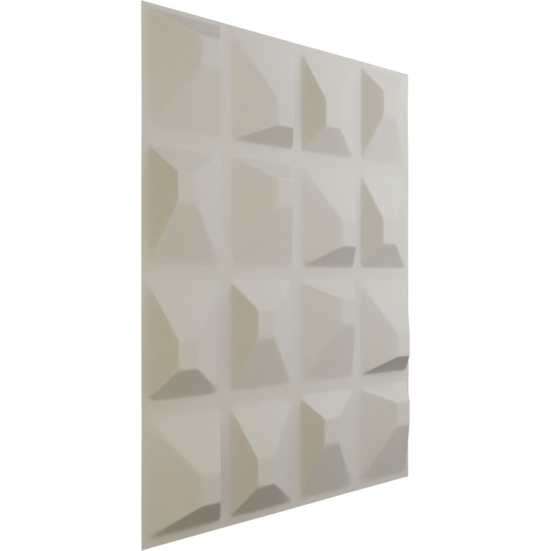 Panneau mural 3D décoratif Tristan EnduraWall, Blanc fleur satiné UltraCover