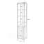 Hans Narrow Wood and Iron 84"Hx 17"W Etagere Bookcase